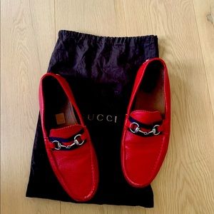 Red Gucci Loafers